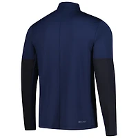 Men's Nike  Navy Ole Miss Rebels Dri-FIT Half-Zip Pullover