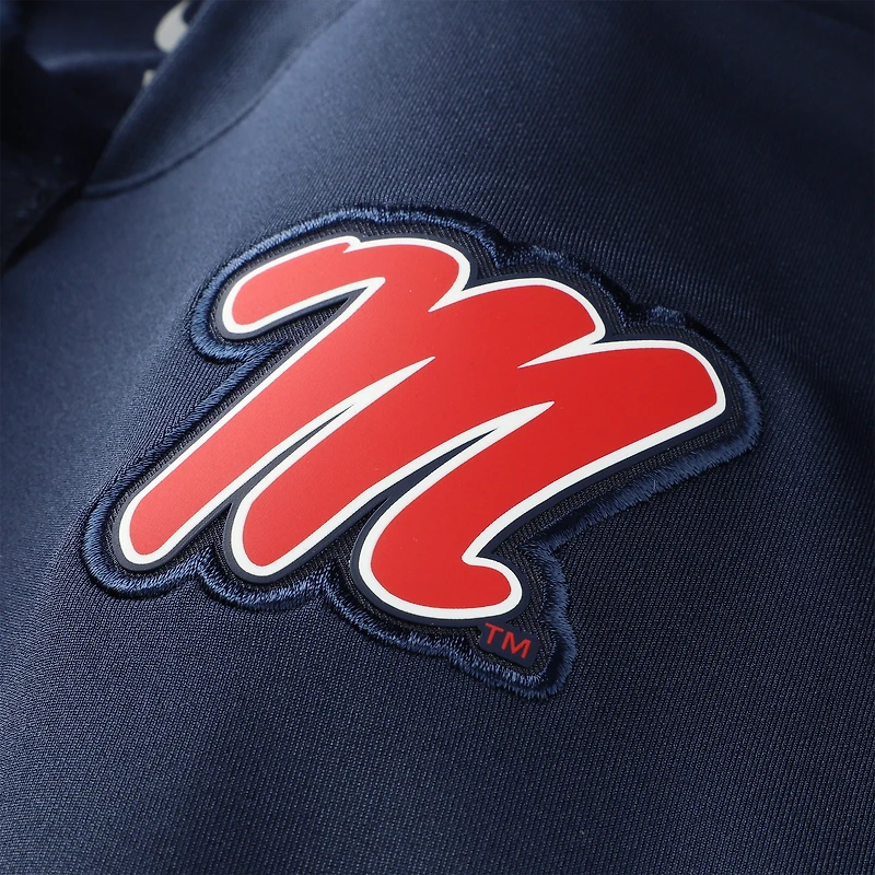 Pull Nike bleu marine Ole Miss Rebels Dri-FIT à demi-zip pour homme