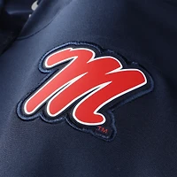 Pull Nike bleu marine Ole Miss Rebels Dri-FIT à demi-zip pour homme