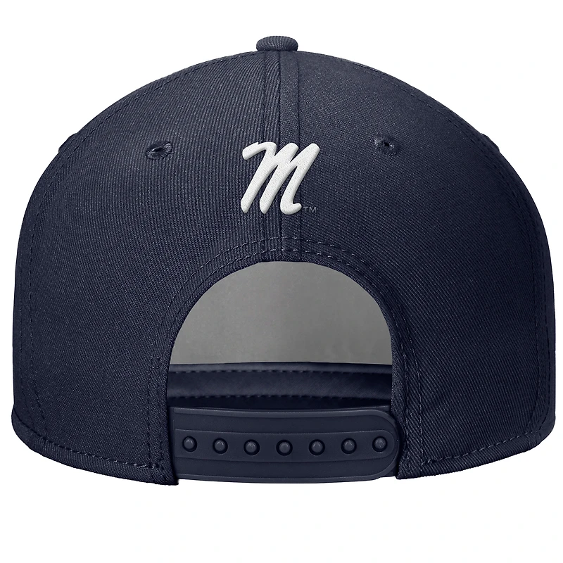 Casquette ajustable Nike bleu marine Ole Miss Rebels Rise pour homme
