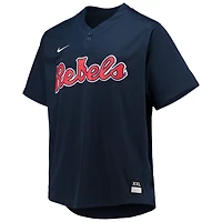 Men's Nike Navy Ole Miss Rebels Two-Button Replica Baseball Jersey