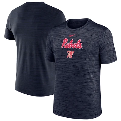 T-shirt Nike bleu marine Ole Miss Rebels Velocity Performance pour homme