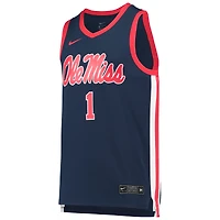 Men's Nike #1 Navy Ole Miss Rebels Replica Basketball Jersey