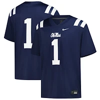 Men's Nike #1 Navy Ole Miss Rebels Untouchable Football Jersey