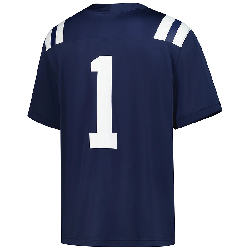 Men's Nike #1 Navy Ole Miss Rebels Untouchable Football Jersey