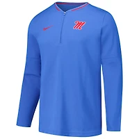 Veste à quart de zip Nike Powder Blue Ole Miss Rebels Coaches pour homme