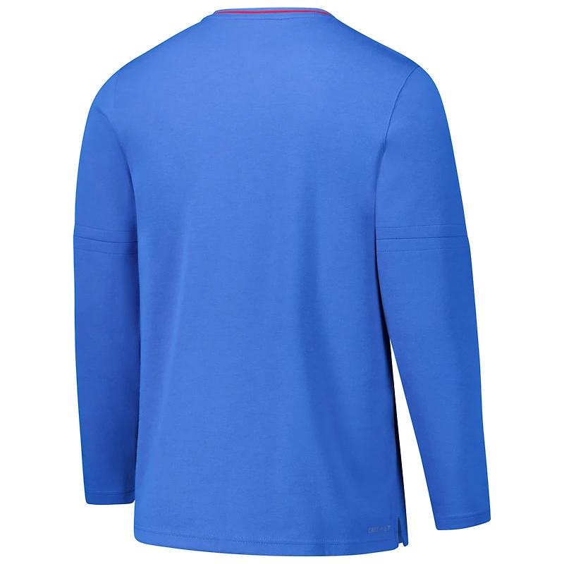 Veste à quart de zip Nike Powder Blue Ole Miss Rebels Coaches pour homme