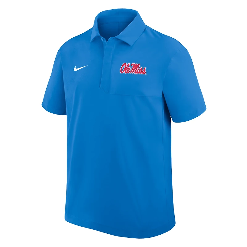 Polo tissé Nike bleu poudre Ole Miss Rebels pour homme