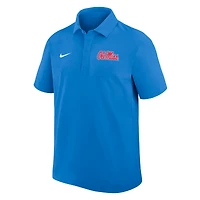 Polo tissé Nike bleu poudre Ole Miss Rebels pour homme