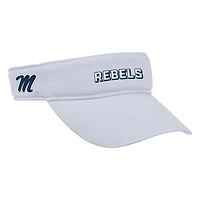 Visière ajustable Nike blanche Ole Miss Rebels 2025 On-Field Ace Performance pour homme