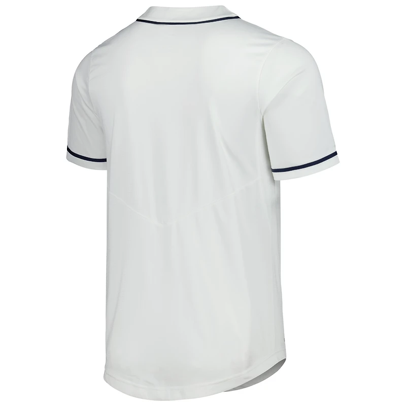 Maillot de baseball réplique à boutons complets Nike blanc Ole Miss Rebels pour homme