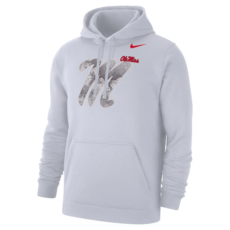 Sweat à capuche en polaire Nike blanc Ole Miss Rebels x Realtree Club pour homme