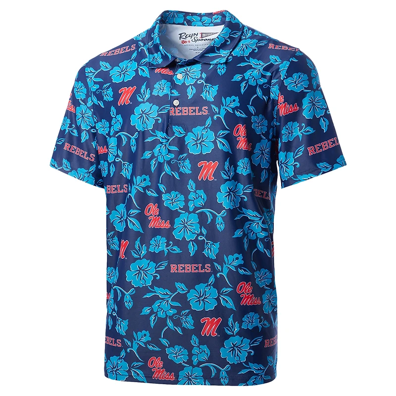Men's Reyn Spooner Navy Ole Miss Rebels Performance Polo