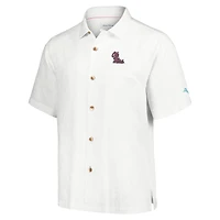 Men's Tommy Bahama White Ole Miss Rebels Castaway Game Camp Button-Up Shirt