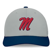 Casquette Mick Flex Ole Miss Rebels grise/bleu marine pour homme Top of the World