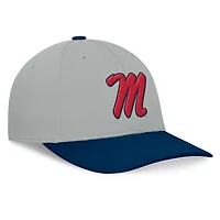 Casquette Mick Flex Ole Miss Rebels grise/bleu marine pour homme Top of the World