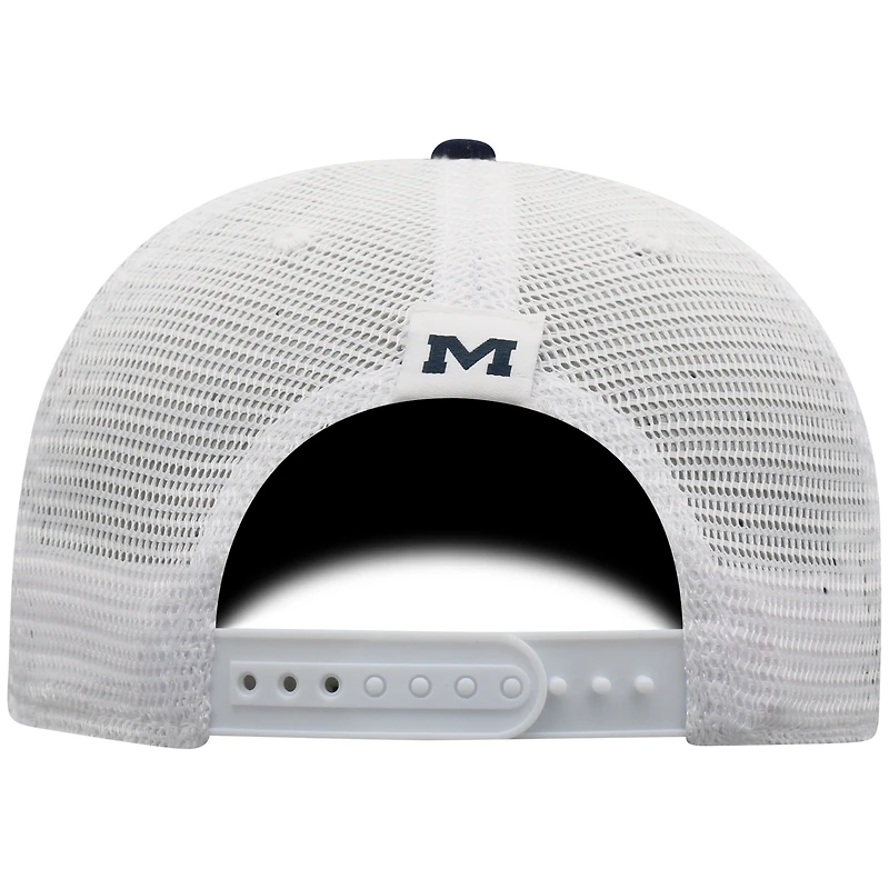 Men's Top of the World Navy/White Ole Miss Rebels Trucker Snapback Hat