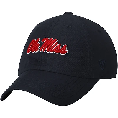Men's Top of the World Navy Ole Miss Rebels Staple Adjustable Hat