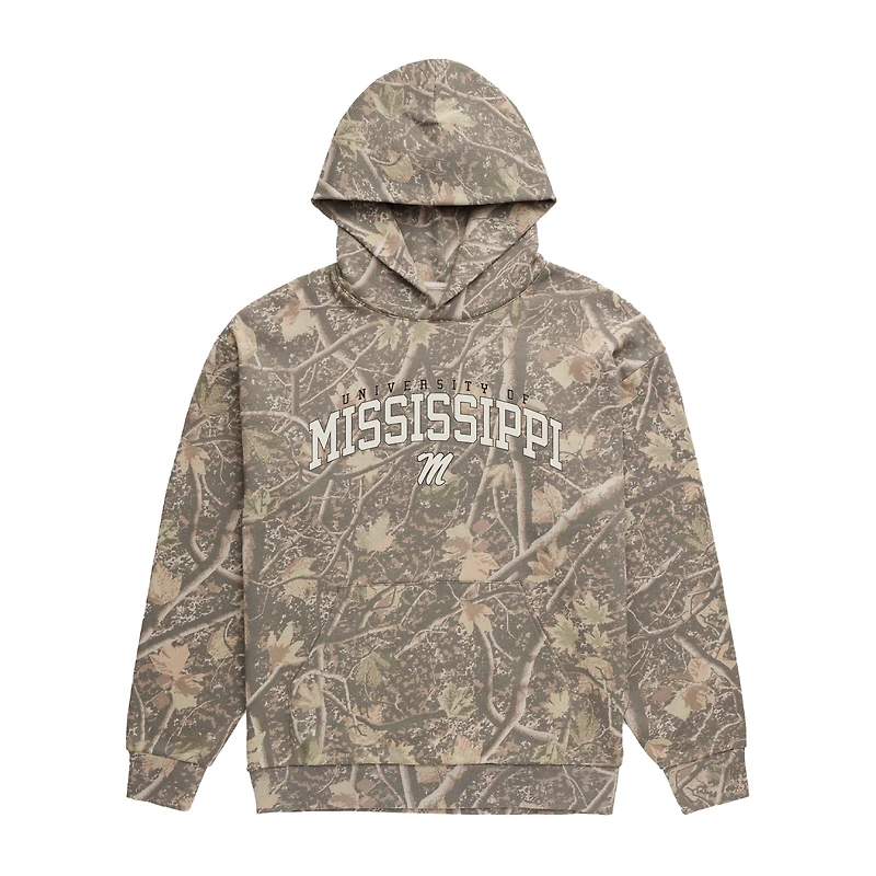 Men's Uscape Apparel  Camo Ole Miss Rebels Back Bay Fleece Hoodie