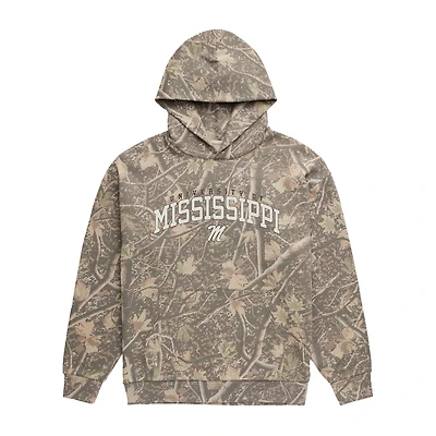 Men's Uscape Apparel  Camo Ole Miss Rebels Back Bay Fleece Hoodie
