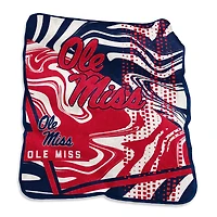 Ole Miss Rebels Couverture tourbillonnante Raschel 127 x 152,4 cm