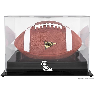 Vitrine avec logo de football à base noire Ole Miss Rebels