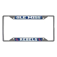 Cadre de plaque d'immatriculation chromé Ole Miss Rebels
