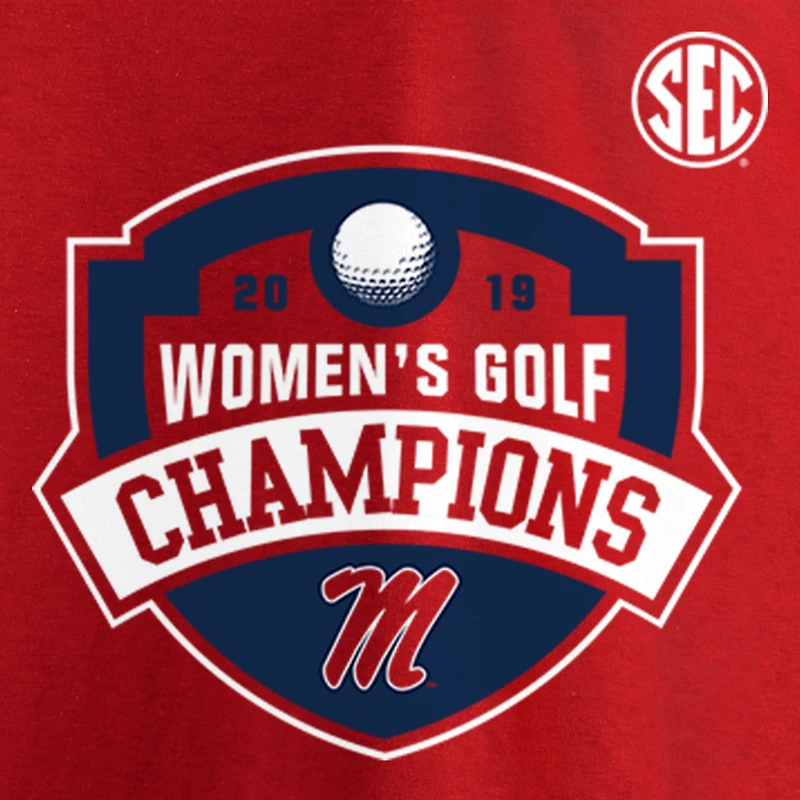 Ole Miss Rebels Fanatics 2019 SEC T-shirt des champions de la conférence golf pour femmes - Rouge