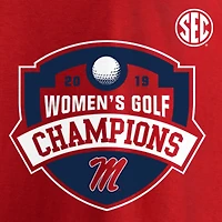 Ole Miss Rebels Fanatics 2019 SEC T-shirt des champions de la conférence golf pour femmes - Rouge