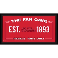 Ole Miss Rebels Framed 10" x 20" Fan Cave Collage