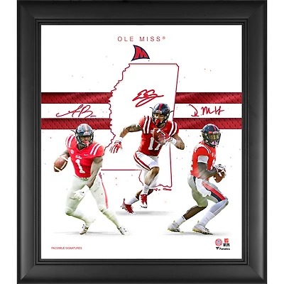 Collage encadré des fondations de la franchise Ole Miss Rebels 15" x 17"