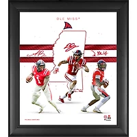 Collage encadré des fondations de la franchise Ole Miss Rebels 15" x 17"