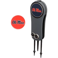 Outil de réparation de lame à cran d'arrêt Ole Miss Rebels et deux marqueurs de balle