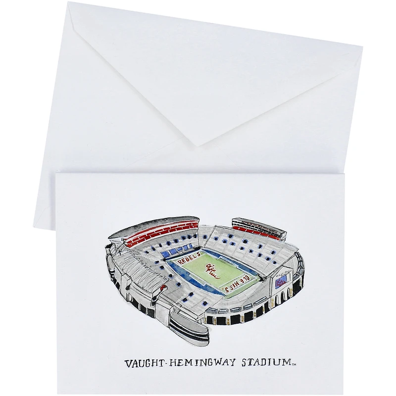 Ole Miss Rebels Valiant Stadium Boxed Note Card Set