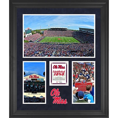 Ole Miss Rebels Vaught-Hemingway Stadium Framed 20" x 24" 3-Opening Collage