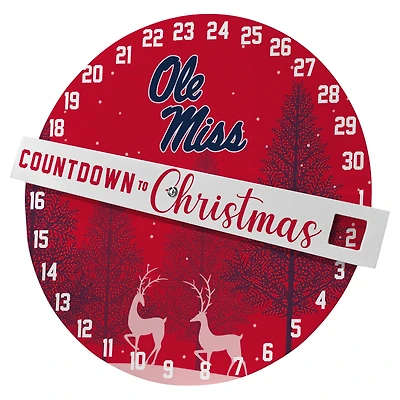 Pegasus Ole Miss Rebels Countdown to Christmas Wall Sign