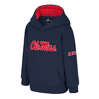 Sweat à capuche en polaire gros logo bleu marine Colosseum pour tout-petits des Ole Miss Rebels