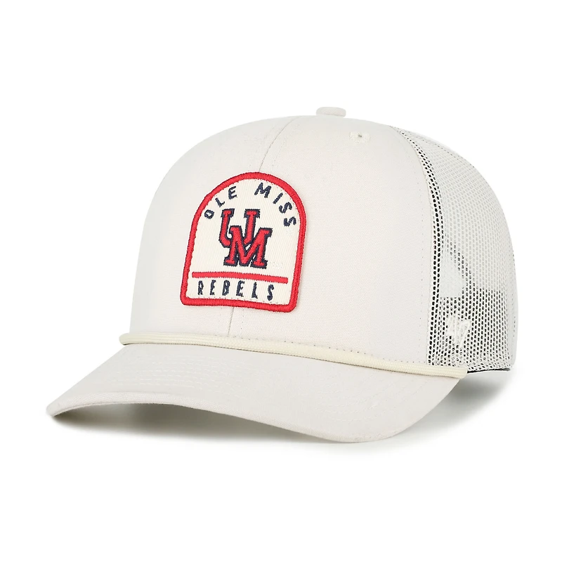 Unisex '47  Cream Ole Miss Rebels Core & Inline Gravestone Adjustable Trucker Hat