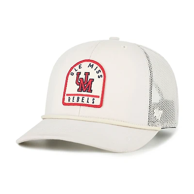 Unisex '47  Cream Ole Miss Rebels Core & Inline Gravestone Adjustable Trucker Hat