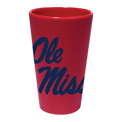 Verre à bière WinCraft Ole Miss Rebels de 16 oz en silicone de couleur d'équipe