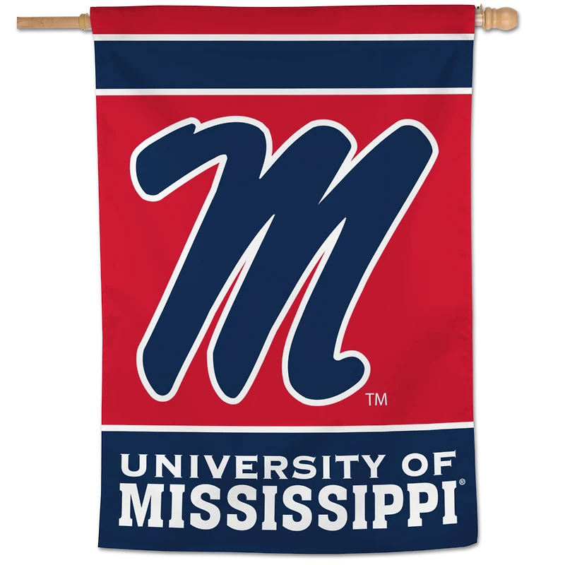 WinCraft Ole Miss Rebels Bannière verticale simple face avec logo principal 28" x 40"