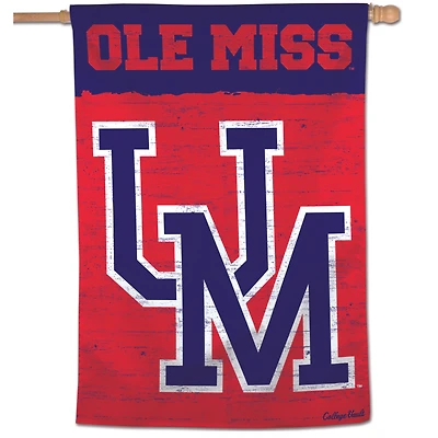 Bannière verticale simple face WinCraft Ole Miss Rebels 28" x 40"