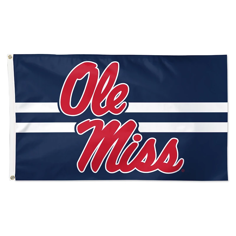 WinCraft Ole Miss Rebels 3' x 5' Horizontal Stripe Deluxe Single-Sided Flag