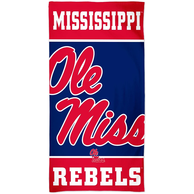 Serviette de plage WinCraft Ole Miss Rebels 30" x 60" Spectra