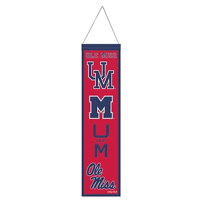 Bannière WinCraft Ole Miss Rebels 8" x 32" College Vault Evolution