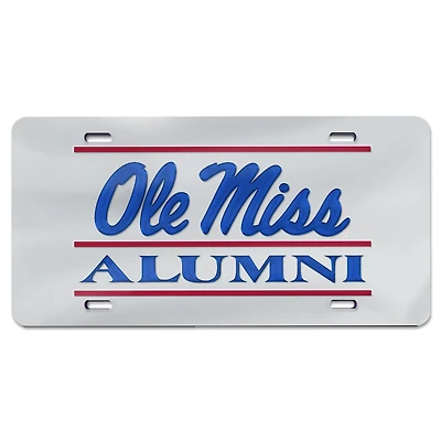WinCraft Ole Miss Rebels Alumni Plaque d'immatriculation en acrylique découpée au laser