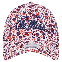 Women's New Era  White Ole Miss Rebels Blooming 9TWENTY Adjustable Hat