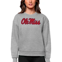 Sweat-shirt ras du cou Victory pour femme, gris chiné, des Rebels d'Ole Miss Antigua