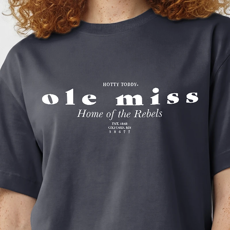 Women's Champion Navy Ole Miss Rebels Home Wordmark T-Shirt