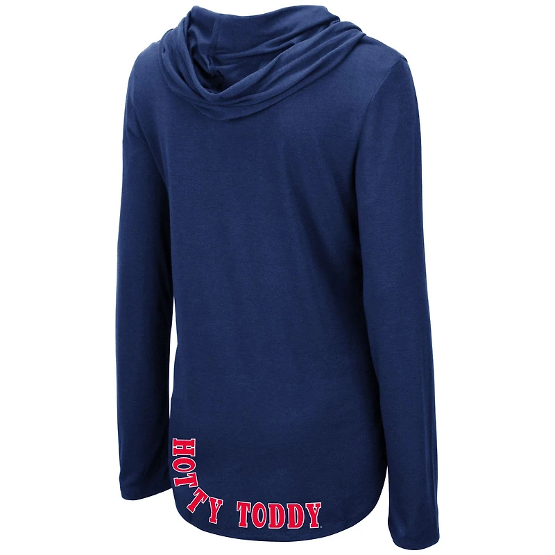 Colosseum Navy Ole Miss Rebels My Lover T-shirt à capuche léger manches longues pour femme